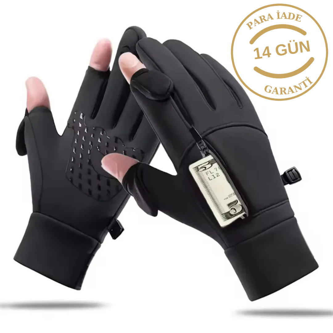 Glovex® Parmak Ucu Açılır Akıllı Dokunmatik Kış Eldiveni