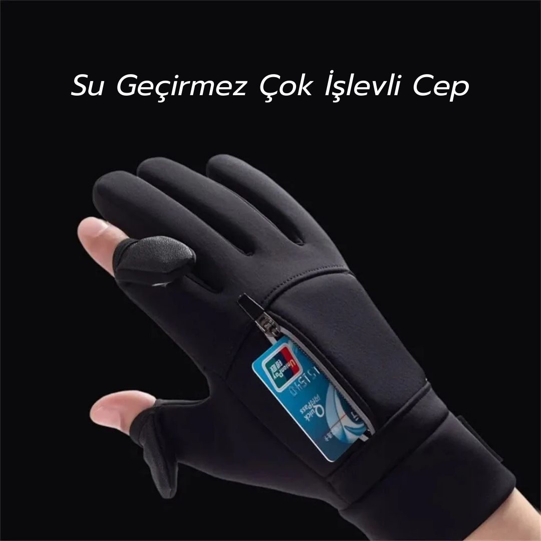 Glovex® Parmak Ucu Açılır Akıllı Dokunmatik Kış Eldiveni