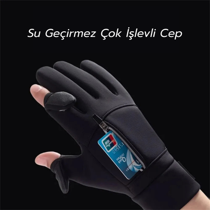 Glovex® Parmak Ucu Açılır Akıllı Dokunmatik Kış Eldiveni
