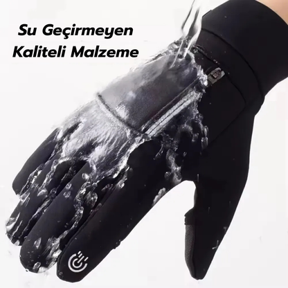 Glovex® Parmak Ucu Açılır Akıllı Dokunmatik Kış Eldiveni